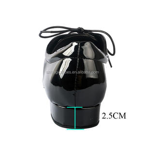 Zapatos de fiesta de baile negros muy suaves de PU de patente personalizada para hombres zapatos de baile de salón de suela blanda de gamuza para interiores de 2,5 CM - Product Image 4