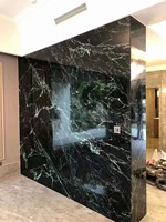 Dalle de marbre vert naturel Goldwin Stone, design moderne, découpée sur mesure, Verde Alpi, Marmi Verde Alpi Scuro, polie, grande taille