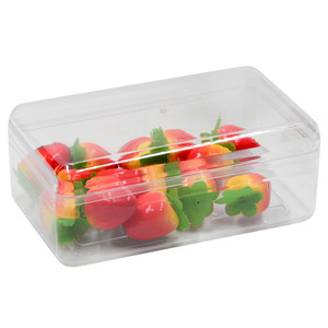 Boîte d'emballage rectangulaire transparente de 18 cm, qualité alimentaire, en plastique rigide, vide, pour la conservation de viande séchée, de bœuf séché ou de porc séché. - Product Image 2