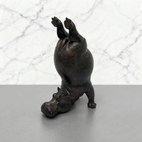 Escultura de Resina de Hipopótamo de Yoga, Novedad Transfronteriza, Decoración Creativa de Animales para Sala de Estar, Gimnasio y Estudio de Yoga
