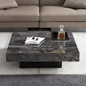 <span class=keywords><strong>Mesa</strong></span> de Centro <span class=keywords><strong>Rectangular</strong></span> Moderna de <span class=keywords><strong>Alta</strong></span> Gama con Patrón de Mármol en Piedra Sinterizada para Vestíbulo de Hotel y Recepción de Oficina - Product Image 2