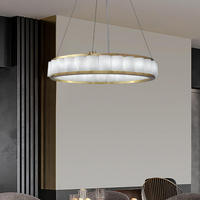 Lustre suspendu pour décoration intérieure, salon, îlot de cuisine, lampe de chevet en marbre d'albâtre blanc