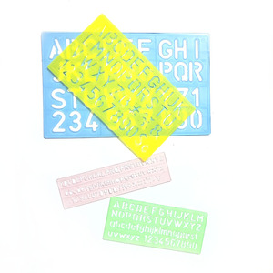 Plantilla de Alfabeto y Números de Plástico ABC para Niños, Juego de Reglas para Manualidades y Scrapbooking, Gran Venta - Product Image 1
