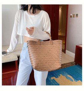 Bolso de mano de plástico estilo vintage imitación paja de algas marinas, cesta de playa para mujer, moda y viajes, ¡gran oferta! - Product Image 4