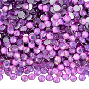 Strass en gros Oleeya, 12 tailles identiques, SS6-SS30, en verre rose brillant, à dos plat, non thermocollants, pour accessoires DIY et gobelets - Product Image 3