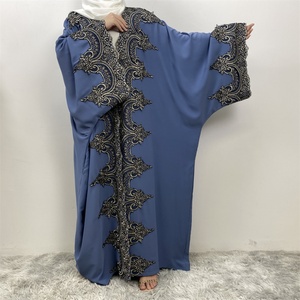 1417# Latest Ramadan Abaya for Women Muslim Fashion Embroidery Abaya Modest Ladies Clothing Wholesale - Product Image 4