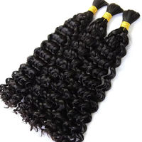 Extensions de cheveux bouclés en vrac sans trame, cheveux vietnamiens bruts non traités, cheveux humains ondulés pour tressage
