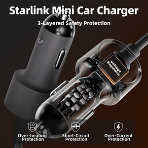 Adaptateur d'alimentation pour voiture Starlink Mini 12V 24V vers 20V DC, convertisseur élévateur de tension, prise allume-cigare pour Starlink Mini Satellite - Product Image 3