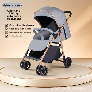 Poussette bébé multifonctionnelle, pliable à un bouton, légère, en métal, avec fonction balancelle, pour enfants de 0 à 6 ans - Product Image 3