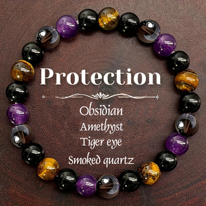 Pulsera de <span class=keywords><strong>Cuarzo</strong></span> <span class=keywords><strong>Ahumado</strong></span> Imitación Amatista Ojo de Tigre Natural 2026, Pulsera de Regalo Exquisita y Económica al por Mayor - Product Image 1