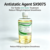 Kationisches Antistatikmittel SX9075 Textil-Antistatik-Finish-Hilfsmittel Anti-Pilling-Weichmacher für Polyester-Baumwoll-Stoffe