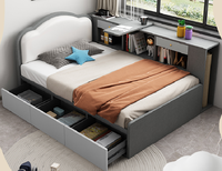 Lit pour enfants de style nordique avec tiroir de rangement MDF Board Home Bed Furniture