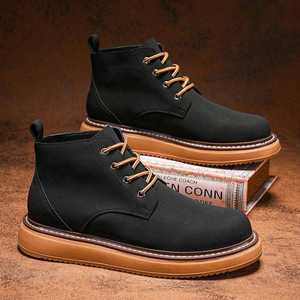 Botas Chukka de Moda, Estilo Primavera 2026, Botas de Trabajo con Suela Gruesa, Zapatos de Cuero Sencillos y Versátiles para Hombre - Product Image 1