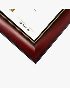 Madera maciza 8,5x11 A4 Marco de diploma de graduación Marcos de certificado Marcos de documentos con adorno dorado - Product Image 4