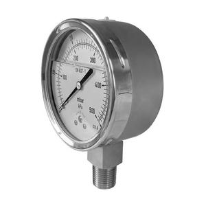 Manomètre à bain d'huile en acier inoxydable 316, 4'' à montage inférieur, 0-40 MPa, haute précision EN837-1, garantie 1 an, large gamme de applications - Product Image 5