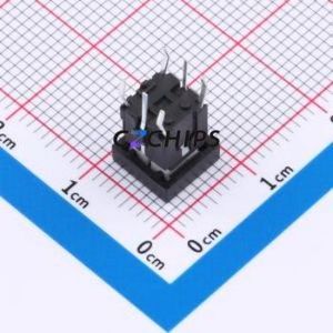 TSL06131-100B330BE-1D01-003A Tactile Switch Through hole-7P,6x6mm Switch Single Pole Single Throw Rectangle Button 1.8N 6mm - Product Image 2