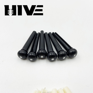 HIVE Großhandel Weiße Schwarze <span class=keywords><strong>ABS</strong></span>-Kunststoff Saitenhalter Saitenstifte Akustikgitarren-Brückenstifte für Ukulele Gitarrenteile - Product Image 4