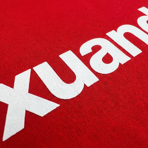 T-shirt personnalisé en coton peigné premium épais, coupe oversize et carrée, style streetwear, rouge, pour homme, à manches courtes et col rond - Product Image 4