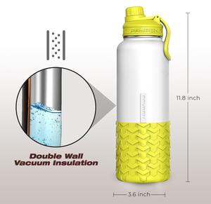 Customized 350ml 950ml 1200ml Stainless Steel Vacuum Insulated Tumblers with Straw Hot Cold Sports Gym Water <b>Bottle</b> - Product Image 6