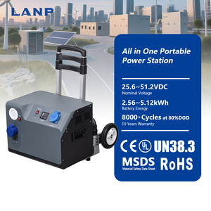 Station d'alimentation portable 8000 cycles 25.6V 51.2V 100Ah 2.56kWh 5.12kWh Pack de batterie de stockage d'énergie tout-en-un avec XPF-B Portable P - Product Image 1