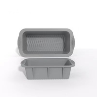 Moule à pain rectangulaire en silicone, moule à gâteau long, moule de cuisson DIY, moule réutilisable pour crème glacée et bain de glace, capacité <1L