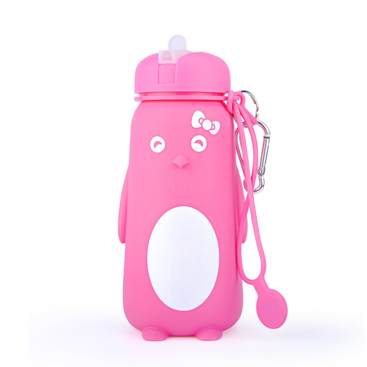 Pingouin Enfants Bouche Large Imprimé Durable D'animal Familier De Jet De Bouteille D'eau