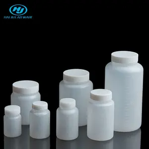 HAIJU LAB Factory Directly 60ml~2500ml Laboratory Chemical HDPE Plastic Wide Mouth Reagent Bottle