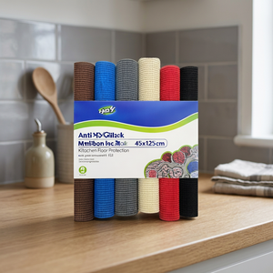 Tapis antidérapant en mousse PE simple et fin 45x125cm Noir Blanc Rouge Bleu Multicolore Lot de 12 avec support en caoutchouc antidérapant pour sol de cuisine - Product Image 4