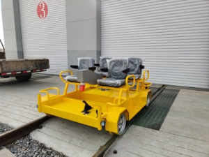 Meistverkaufter Tiegong Eisenbahn-Inspektionswagen LPC-4 mit Elektroantrieb, Stahl-Aluminium-Karren für - Product Image 4