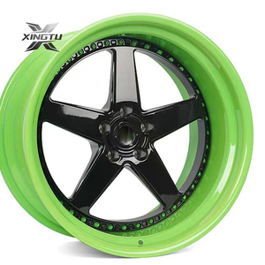 Jantes forgées XINGTU personnalisées en 2 pièces, à profil profond, 18 19 20 21 22 23 24 26 pouces, cinq branches, en alliage <span class=keywords><strong>d</strong></span>'aluminium chromé - Product Image 4