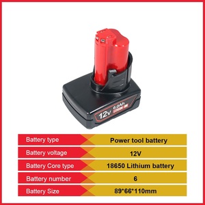 Batería de Litio de 12V 3Ah 5Ah 6Ah para <span class=keywords><strong>Milwaukee</strong></span> M12 XC 48-11-2410 48-11-2420 48-11-2411, Batería para Herramientas Inalámbricas de <span class=keywords><strong>12</strong></span> Voltios - Product Image 2