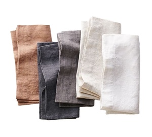 थोक लोकप्रिय उच्च गुणवत्ता 100% शुद्ध लिनन नैपकिन पत्थर प्राकृतिक रंग में धोए हुए चाय तौलिया - Product Image 1
