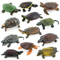 Modèles de reptiles et de tortues de simulation transfrontalières en PVC pour la décoration d'aquariums, incluant des alligators et des tortues à mâchoires fermées chinoises