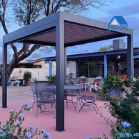 Pergola bioclimatique en aluminium imperméable pour extérieur Magic 3X3 3X4 4X4 6X4m, pergola à lames orientables en aluminium