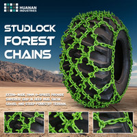 Cadenas de Nieve para Neumáticos con Púas en U de Acero al Boro de Alta Resistencia de 19 mm, Marca STUDLOCK, para Tracción Forestal, para Cargadoras de Ruedas y Trabajos Pesados
