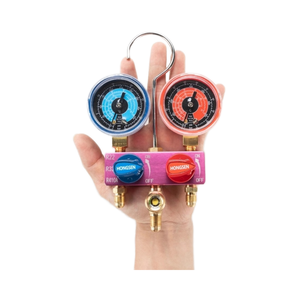 Conjunto de Manômetros de Pressão para Ar Condicionado em Latão, Ferramentas Essenciais de Refrigeração, à Prova d'Água e Poeira, Escalas Claras e Precisas - Product Image 3