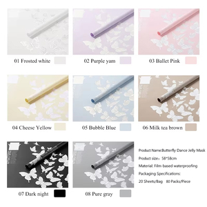 Papier d'emballage pour bouquet de fleurs de haute qualité, magnifique, fantaisie, motif <span class=keywords><strong>papillon</strong></span>, imperméable, livraison rapide - Product Image 6