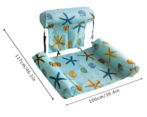 Chaise longue gonflable de l'eau de polyester de PVC portatif pliable jouant des jeux pour le <span class=keywords><strong>fauteuil</strong></span> de tapis <span class=keywords><strong>flottant</strong></span> coloré de temps de mise en commun - Product Image 2