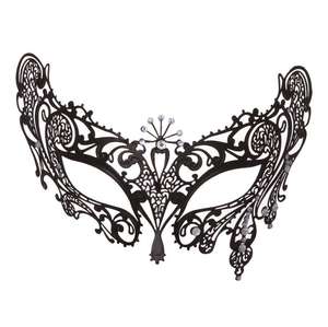 هالوين معدن البندقية تنكر الدانتيل الأسود النساء لامعة حجر الراين حزب العين الكرنفال الكرة أقنعة حفلة موسيقية - Product Image 5
