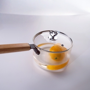 Ensemble de marmites en verre résistant à la chaleur à double poignée avec couvercle pour la cuisson et la cuisson lente - Product Image 1
