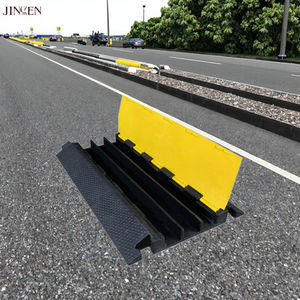 Jalan Keselamatan Lalu Lintas insiden Ramp 2 saluran karet Pvc penutup trotoar Kerb Curbside kabel Ramp pelindung kabel - Product Image 6