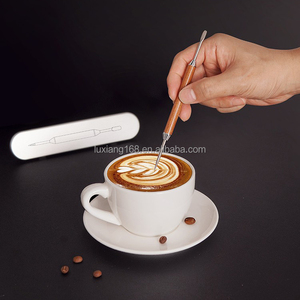Pluma de Acero Inoxidable con Mango de Madera para Jarra de Leche - Aguja para Café Capuchino - Product Image 4