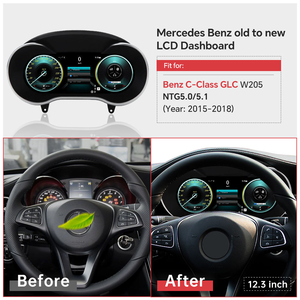 Panel de Instrumentos Digital Inteligente para Automóvil, Velocímetro de Alta Definición para Mercedes Benz Clase C GLC W205 W253 2015 2019 - Product Image 2