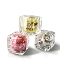 Fabriqué en Chine, pots en acrylique de luxe de 1 oz et 2 oz, couleur personnalisée, carrés, pour crème pour les yeux, lotion, soin de la peau, cosmétiques, rechargeables, logo personnalisé