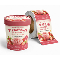 Étiquette autocollante résistante au congélateur, impression personnalisée, papier synthétique imperméable, étiquette pour aliments congelés, sandwichs glacés