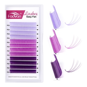 Colore facile ventaglio Volume Extension ciglia Auto ventaglio ciglia marrone viola blu <span class=keywords><strong>Mix</strong></span> 9-15mm 16 linee <span class=keywords><strong>Mega</strong></span> Volume - Product Image 4