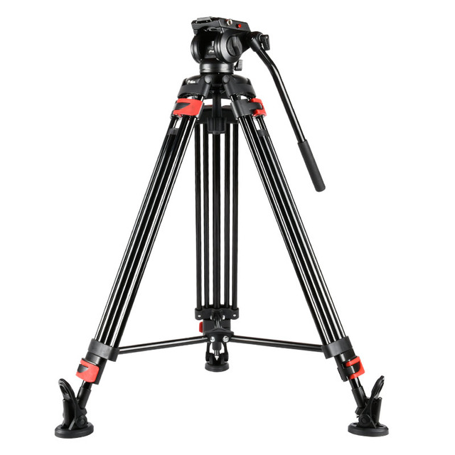Professional Broadcast Movie Video Tripod With Fluid Head Load for Camera/ DSLR Camcorder Stand