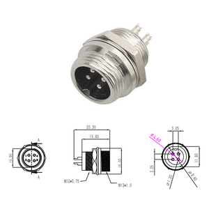 Enchufe de aviación GX12 con envío de fábrica, conector chapado en oro de grado industrial 2 3 4 5 6 7 núcleos, macho/hembra - Product Image 5