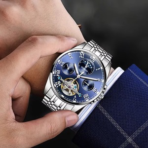 Reloj de Hombre Drioshipping con Cristal de Zafiro, Movimiento Mecánico Totalmente Automático, Resistente al Agua 50M, Relojes de Pulsera de Acero Inoxidable Personalizados - Product Image 2