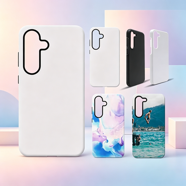 Fonlyu 2-in-1 TPU+PC 3D Sublimation Printing Blank Phone Cases for for S26/S25/S24/S23/S22/S21 Ultra Plus DIY Back